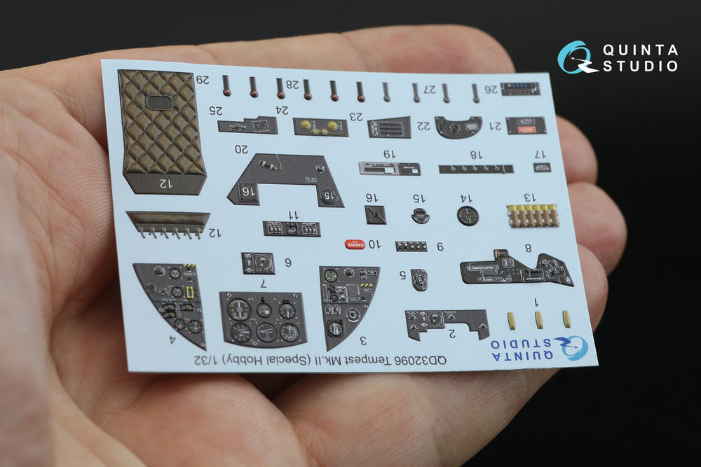Quinta Studio QD32096 1:32 Tempest Mk.II 3D Interior Decal