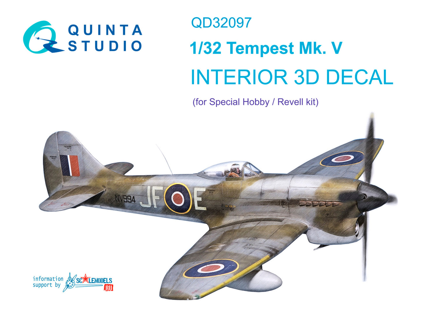 Quinta Studio QD32097 1:32 Tempest Mk.V 3D Interior Decal
