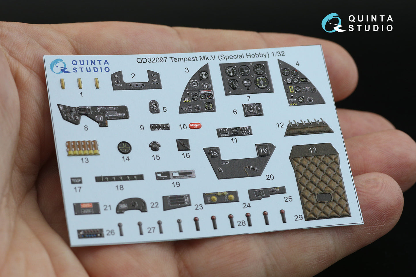Quinta Studio QD32097 1:32 Tempest Mk.V 3D Interior Decal