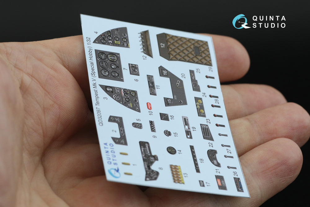 Quinta Studio QD32097 1:32 Tempest Mk.V 3D Interior Decal
