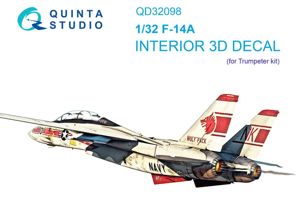 Quinta Studio QD32098 1:32 F-14A Tomcat 3D Interior Decal