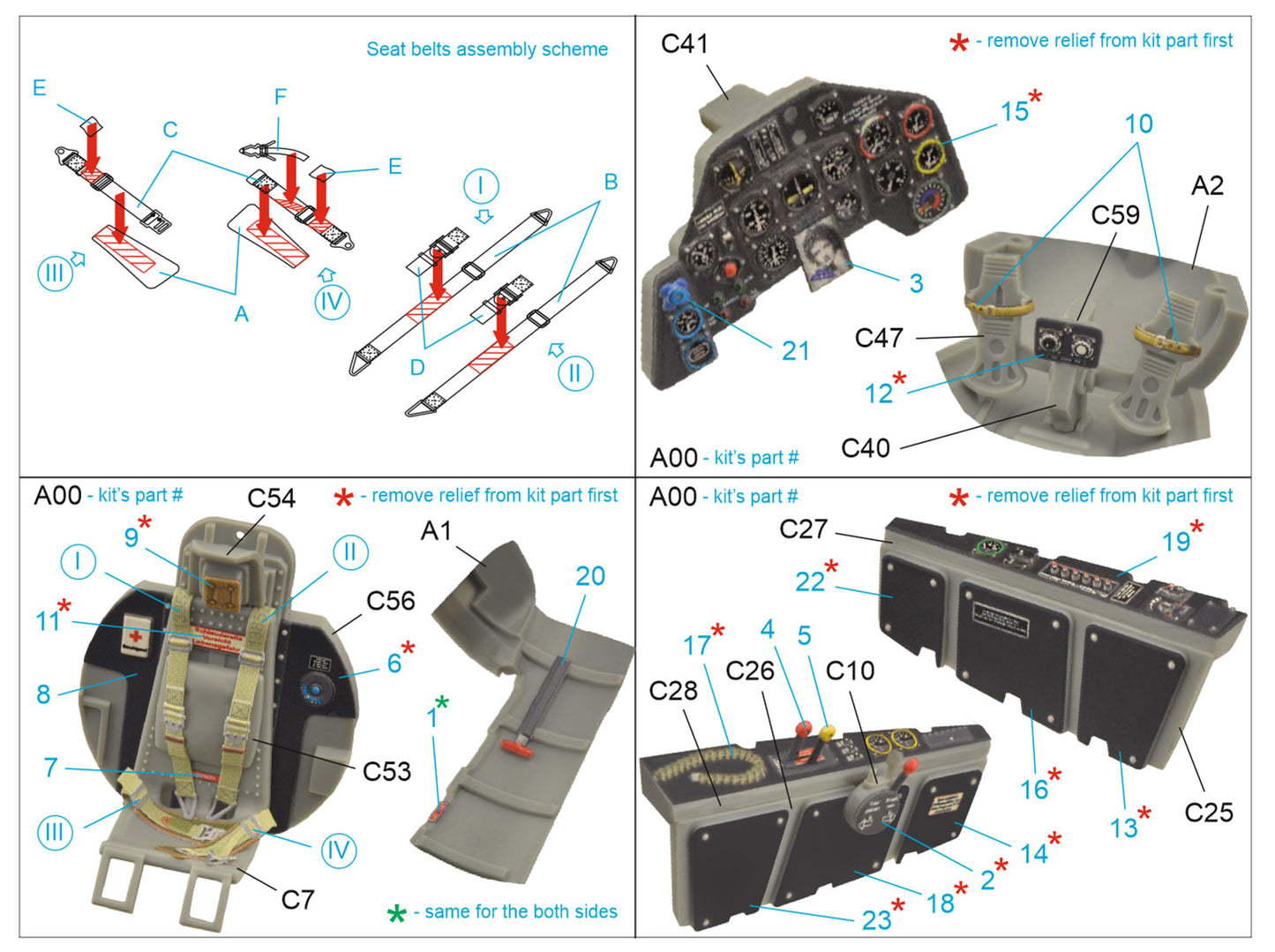Quinta Studio QD32105 1:32 Ju EF-126/EF-127 3D Interior Decal