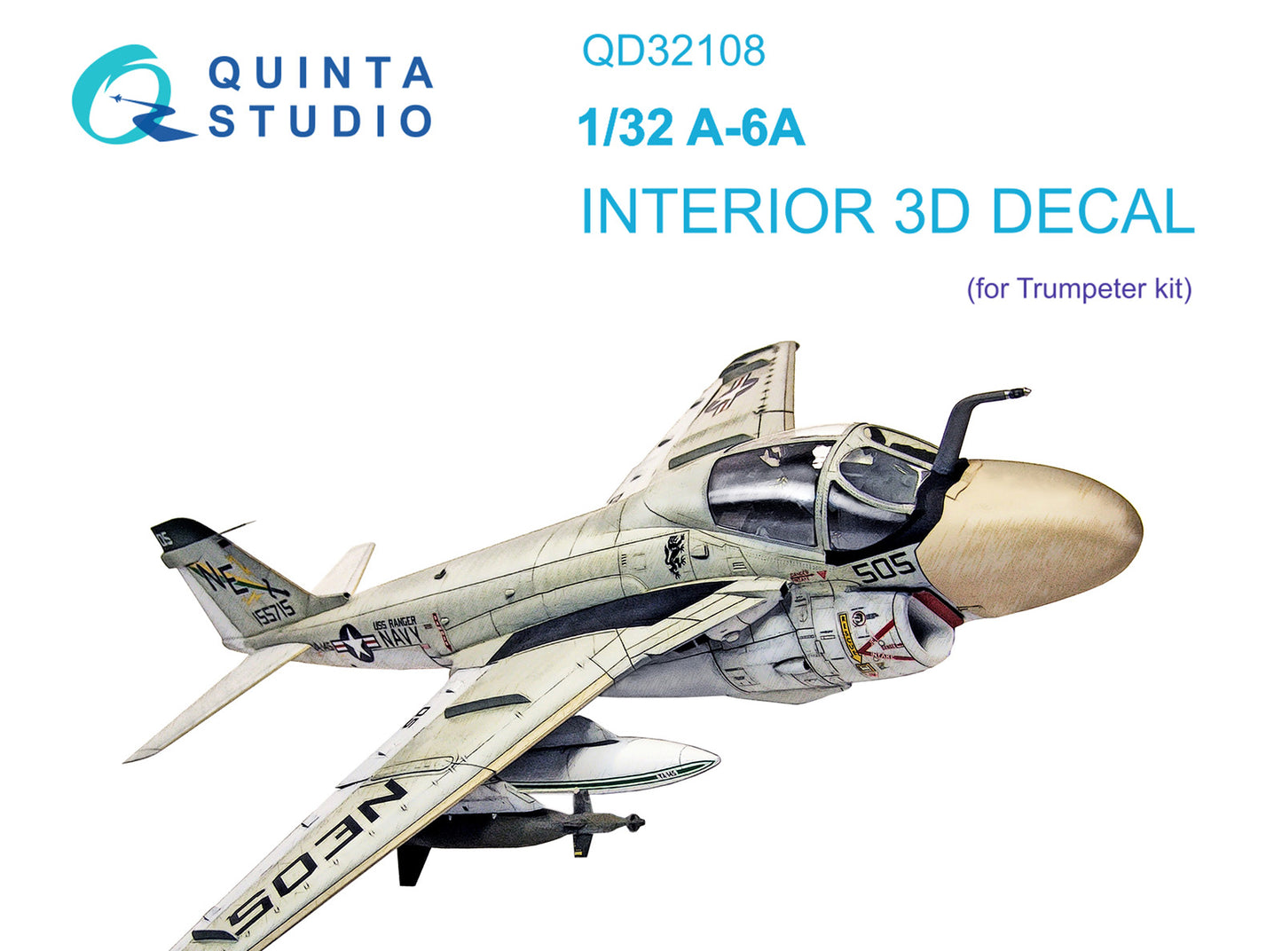 Quinta Studio QD32108 1:32 A-6A Intruder 3D Interior Decal