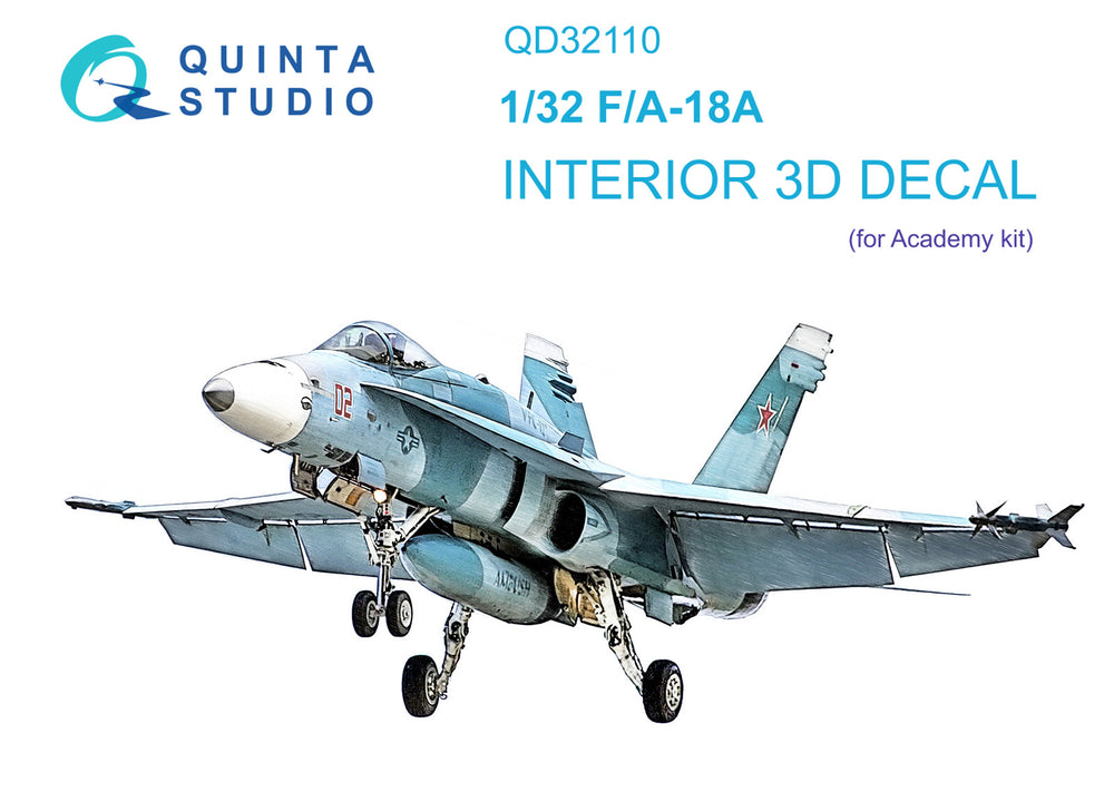 Quinta Studio QD32110 1:32 F/A-18A 3D Interior Decal