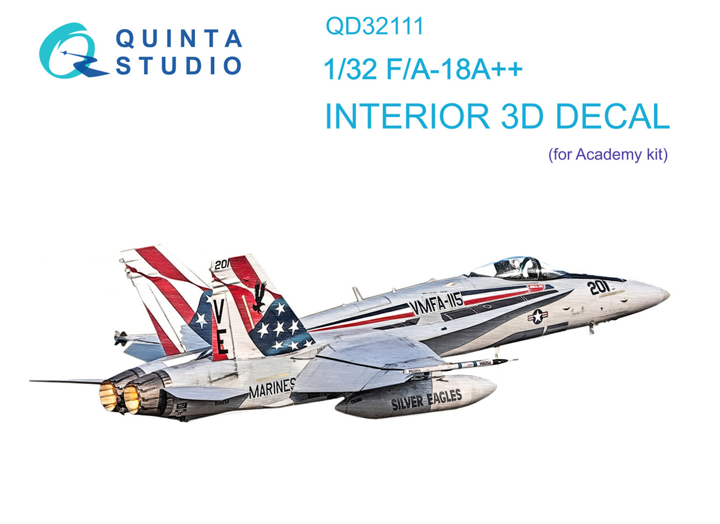Quinta Studio QD32111 1:32 F/A-18A++ 3D Interior Decal