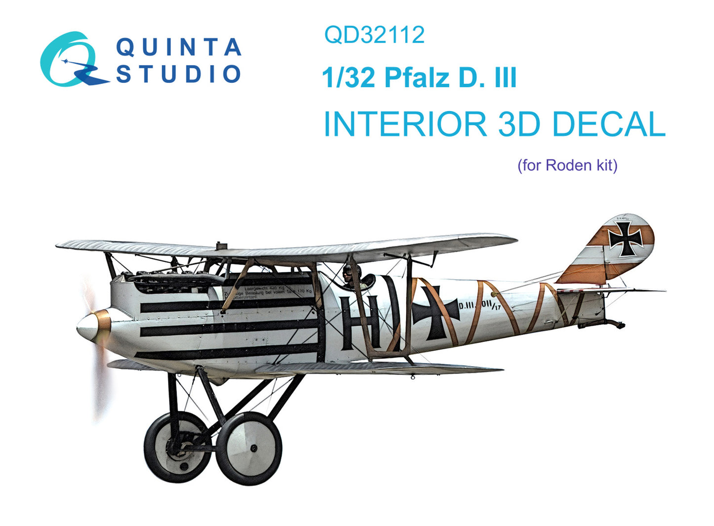 Quinta Studio QD32112 1:32 Pfalz D.III 3D-Printed Interior Decals