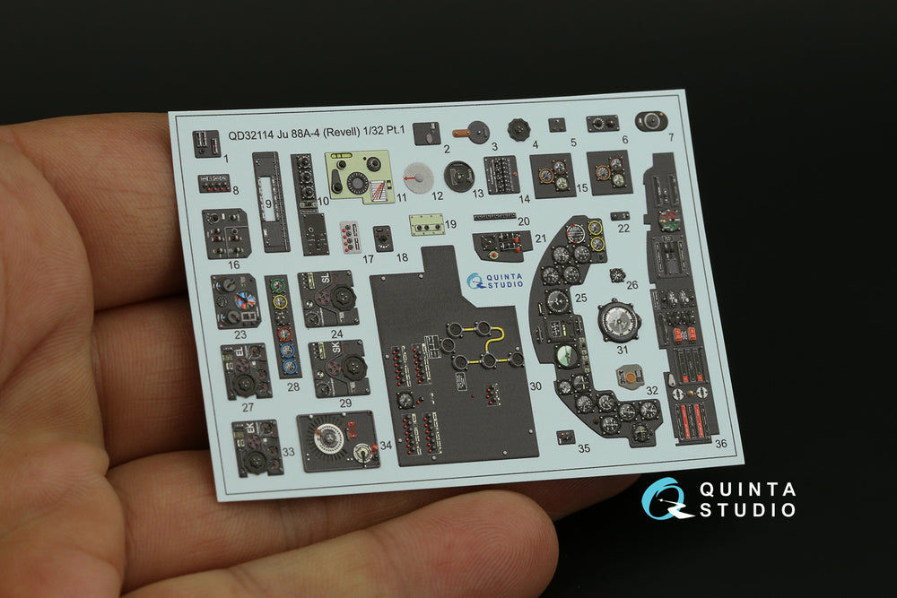 Quinta Studio QD32114 1:32 Ju-88A-4 3D Interior Decal