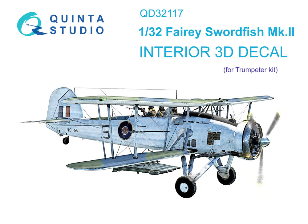 Quinta Studio QD32117 1:32 Swordfish Mk.II 3D Interior Decal