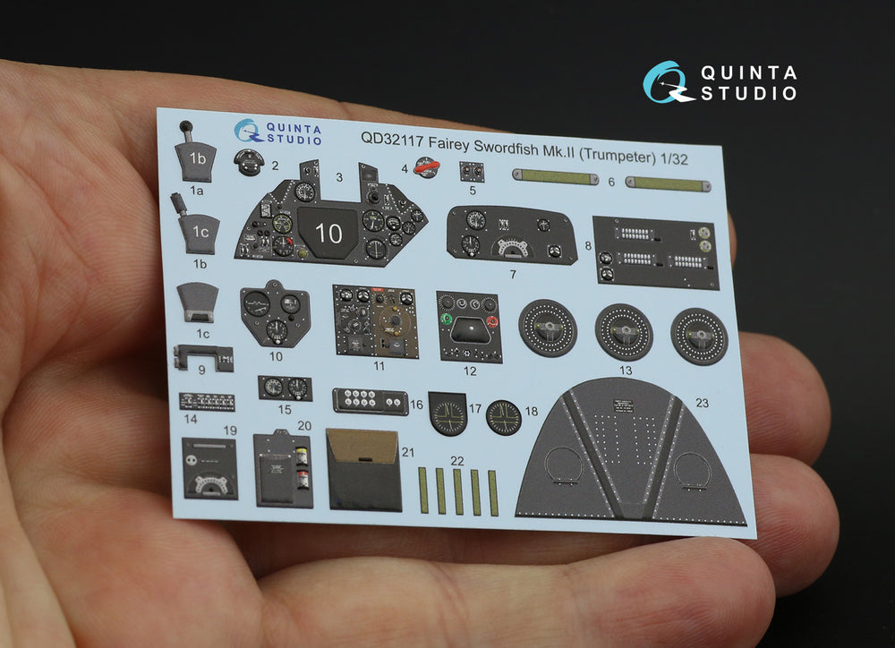 Quinta Studio QD32117 1:32 Swordfish Mk.II 3D Interior Decal