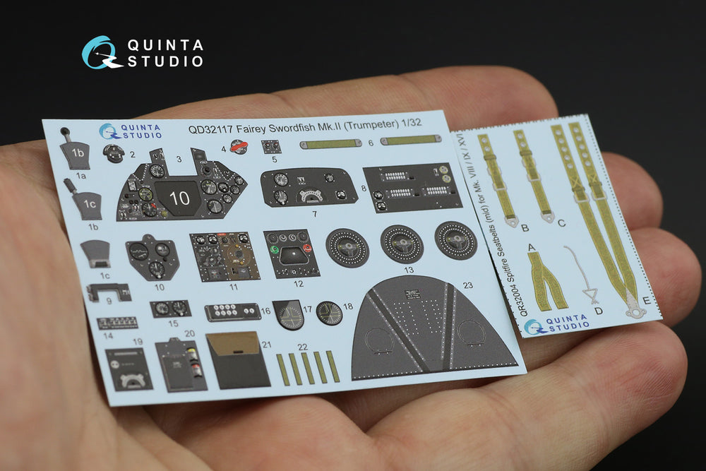 Quinta Studio QD32117 1:32 Swordfish Mk.II 3D Interior Decal