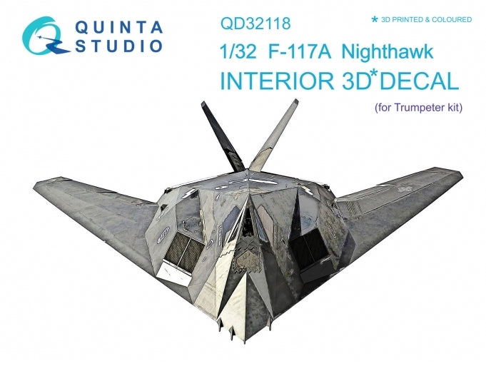 Quinta Studio QD32118 1:32 F-117A Nighthawk 3D Interior Decal