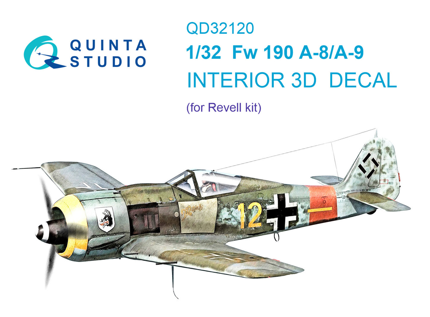 Quinta Studio QD32120 1:32 Fw-190A-8/A-9 3D Interior Decal