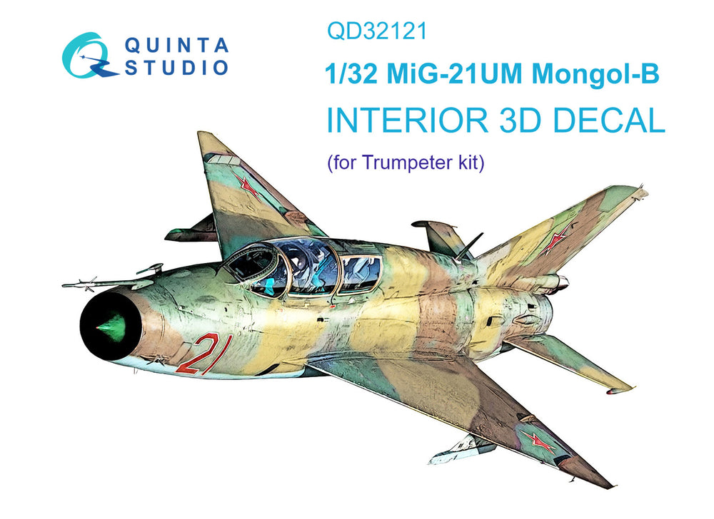 Quinta Studio QD32121 1:32 MiG-21UM 3D Interior Decal