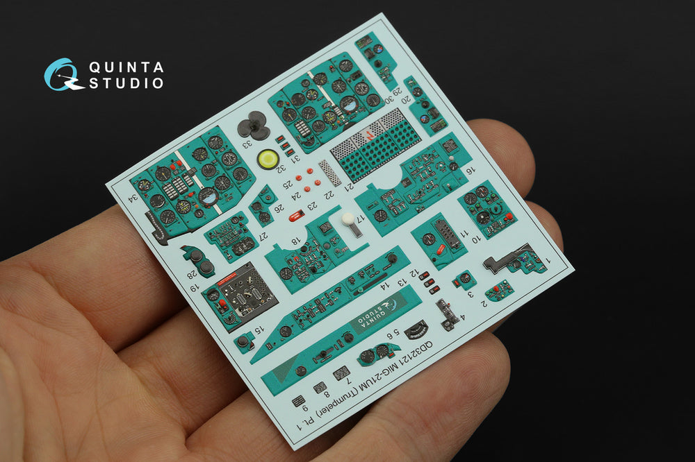 Quinta Studio QD32121 1:32 MiG-21UM 3D Interior Decal