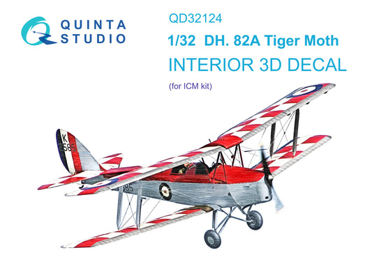 Quinta Studio QD32124 1:32 DH.82A Tiger Moth 3D Interior Decal