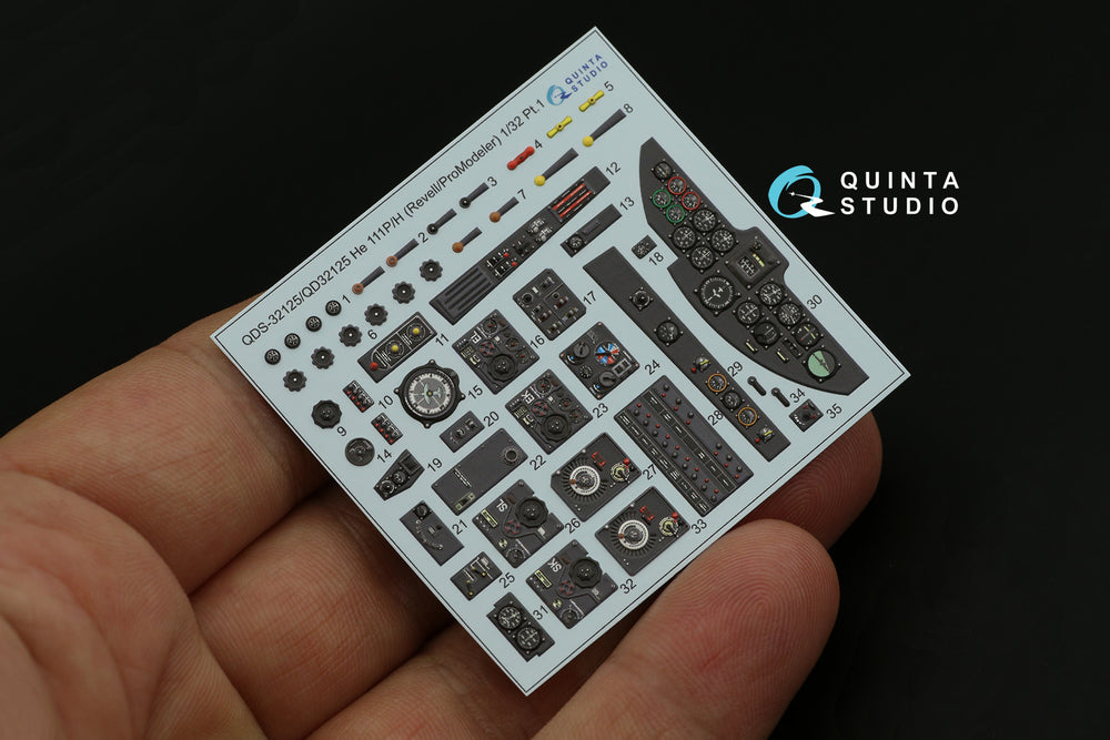 Quinta Studio QD32125 1:32 He-111H/He-111P 3D Interior Decal