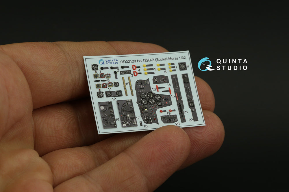 Quinta Studio QD32129 1:32 Hs-129B-2 3D Interior Decal