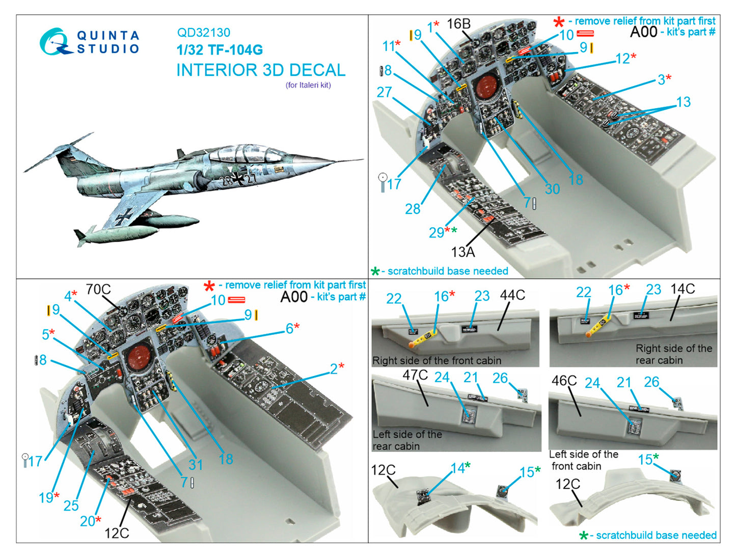 Quinta Studio QD32130 1:32 Lockheed TF-104G Starfighter