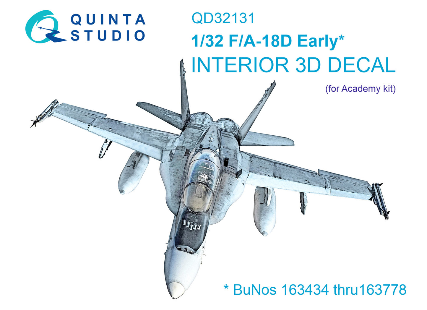Quinta Studio QD32131 1:32 F/A-18D Early 3D Interior Decal