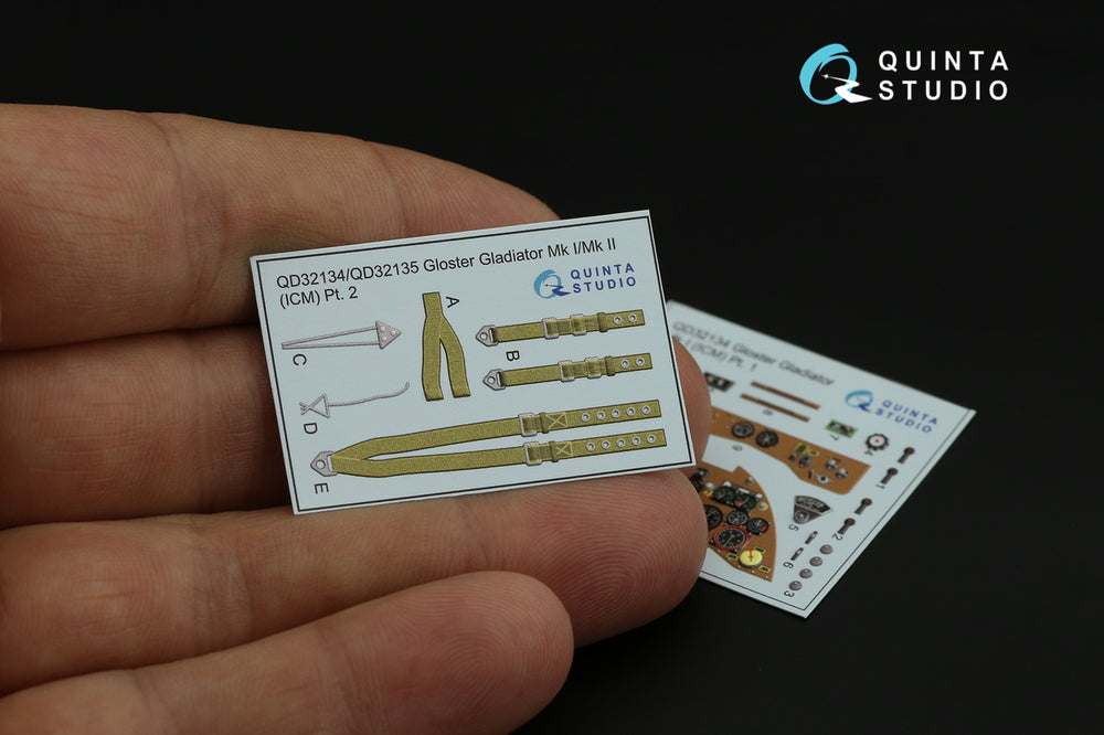 Quinta Studio QD32134 1:32 Gloster Gladiator Mk.I 3D Interior Decal