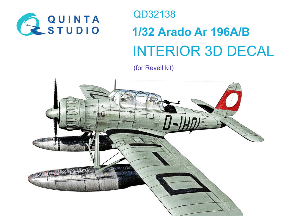 Quinta Studio QD32138 1:32 Ar-196A/B 3D Interior Decal