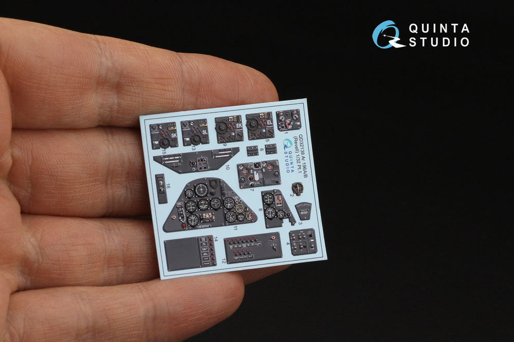 Quinta Studio QD32138 1:32 Ar-196A/B 3D Interior Decal