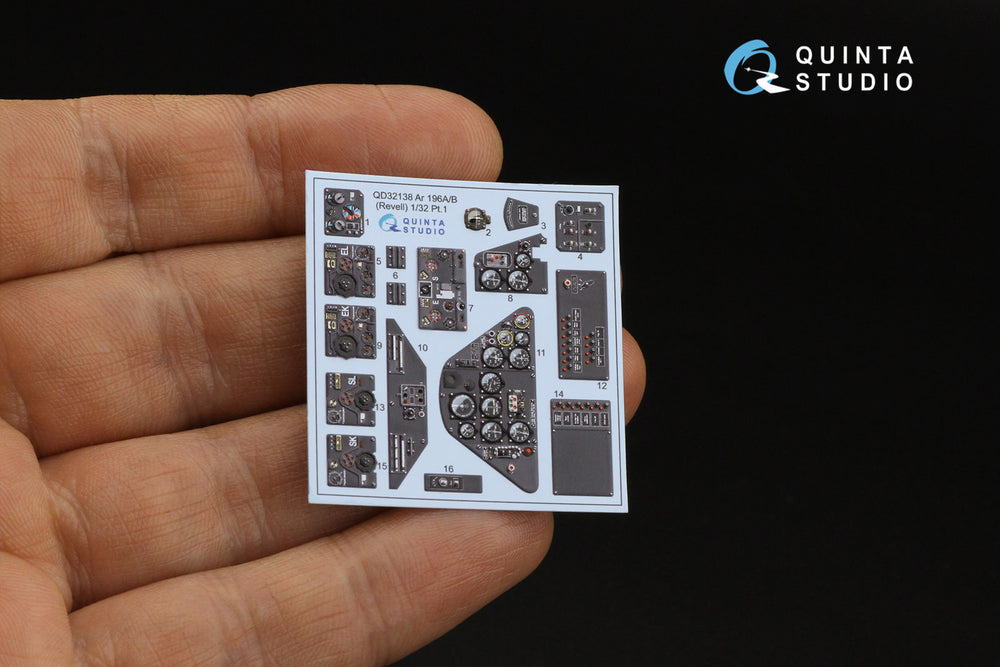 Quinta Studio QD32138 1:32 Ar-196A/B 3D Interior Decal