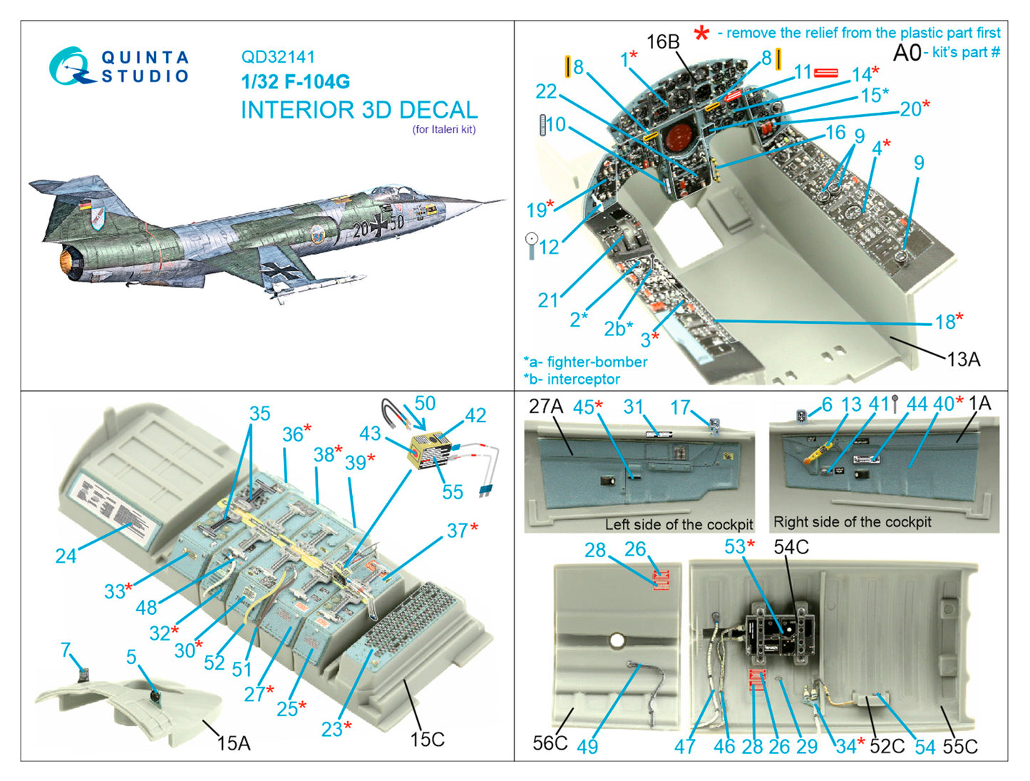 Quinta Studio QD32141 1:32 Lockheed F-104G Starfighter