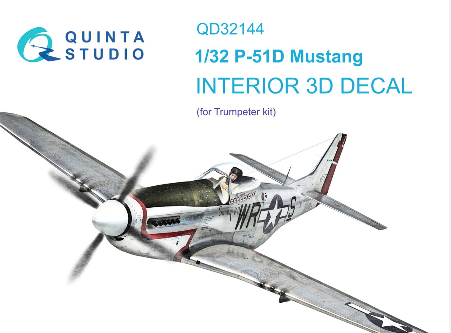 Quinta Studio QD32144 1:32 P-51D Mustang 3D Interior Decal