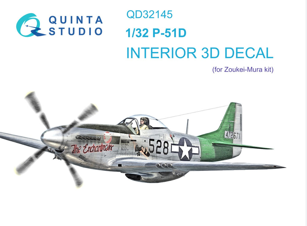 Quinta Studio QD32144 P-51D Mustang 3D Interior Decal 1:32