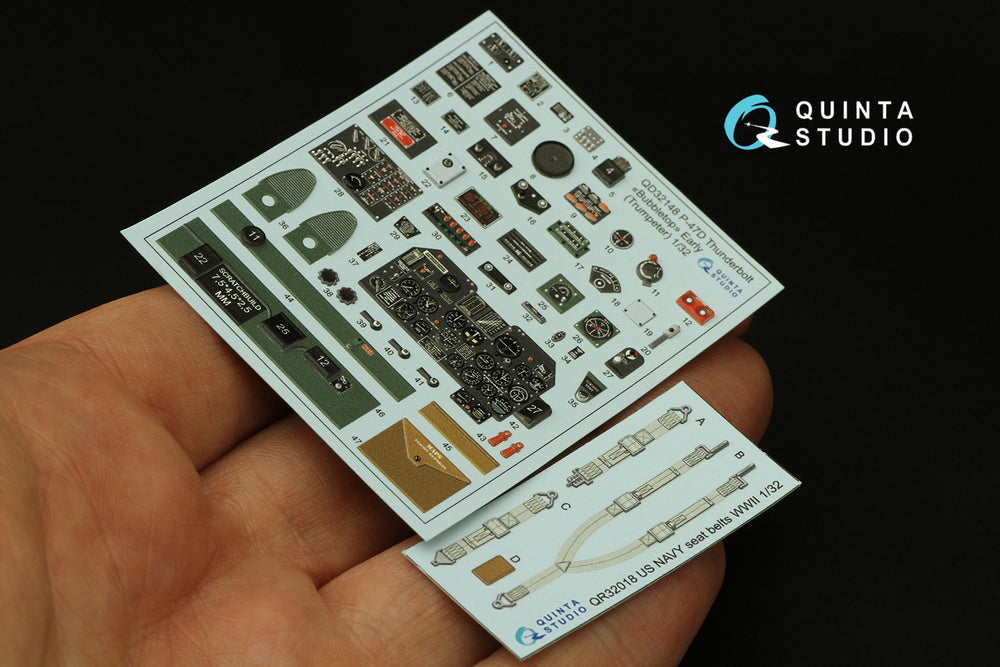 Quinta Studio QD32148 1:32 P-47D Bubbletop Early 3D Interior Decal