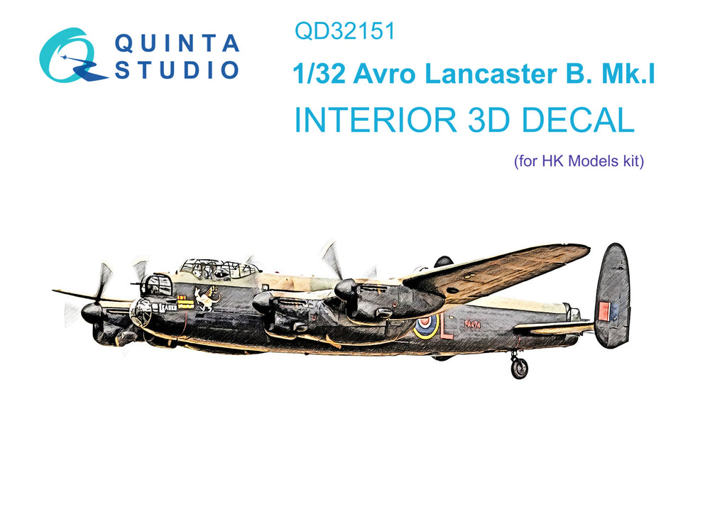 Quinta Studio QD32151 1:32 Lancaster B Mk.I 3D Interior Decal