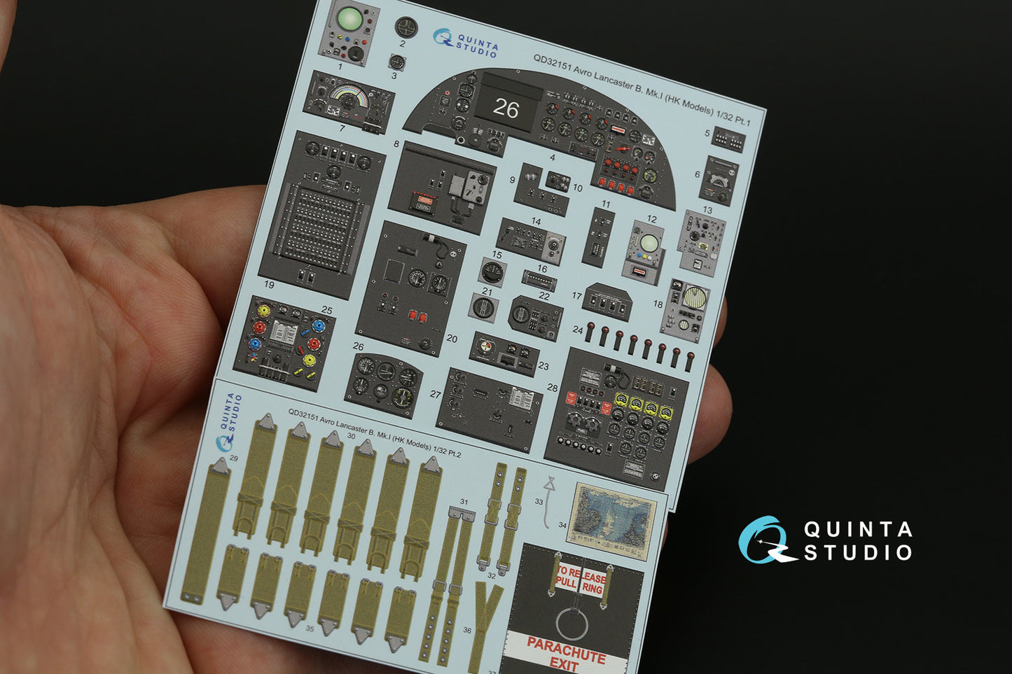 Quinta Studio QD32151 1:32 Lancaster B Mk.I 3D Interior Decal