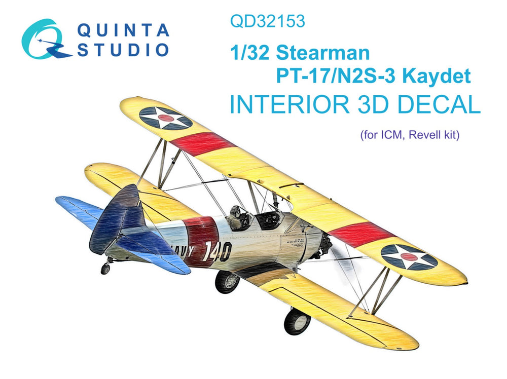Quinta Studio QD32153 1:32 PT-17/N2S-3 Kaydet 3D Interior Decal