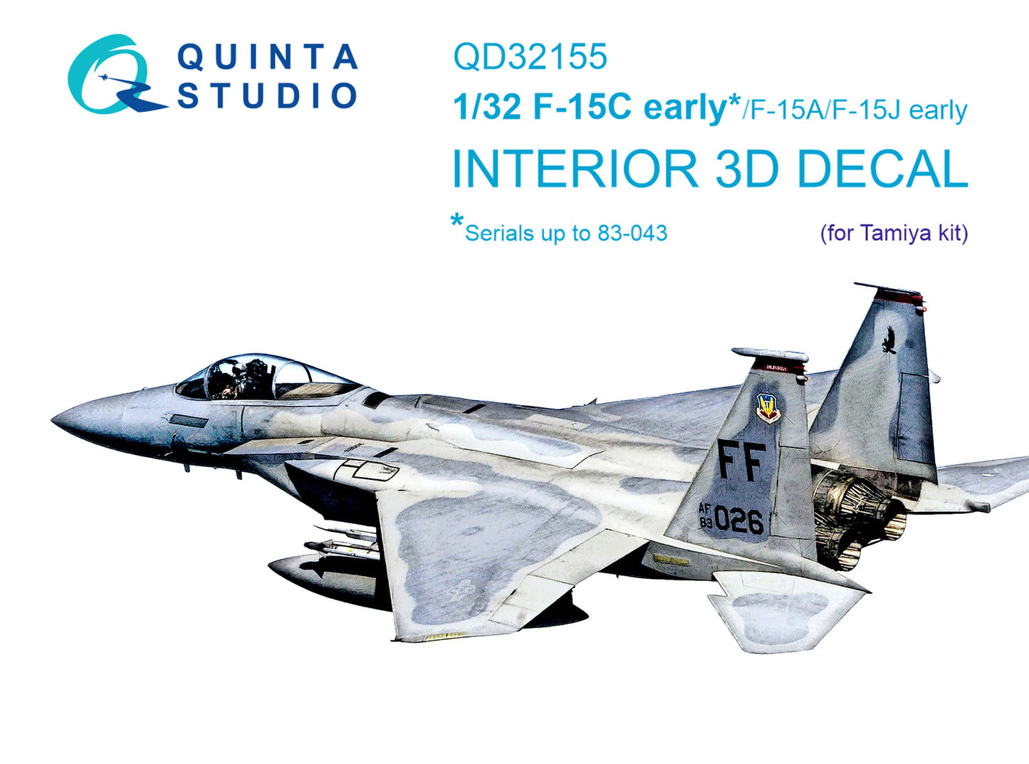 Quinta Studio QD32155 1:32 F-15C/A/J Early 3D Interior Decal