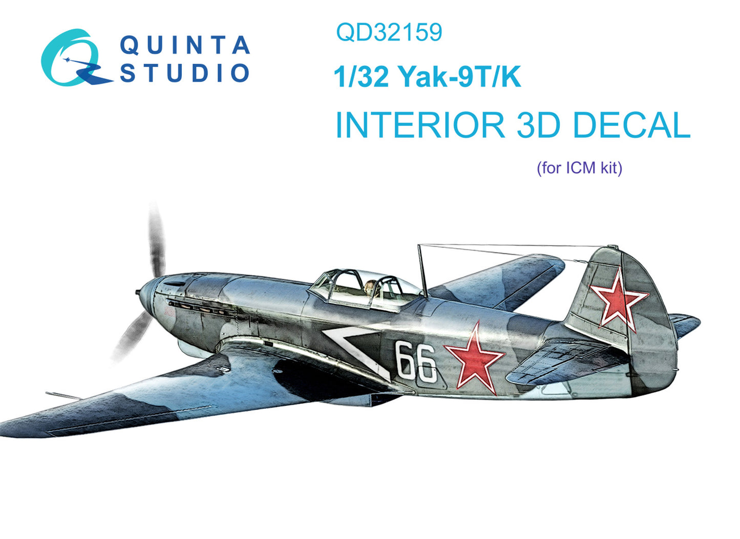 Quinta Studio QD32159 1:32 Yak-9T/Yak-9K 3D Interior Decal