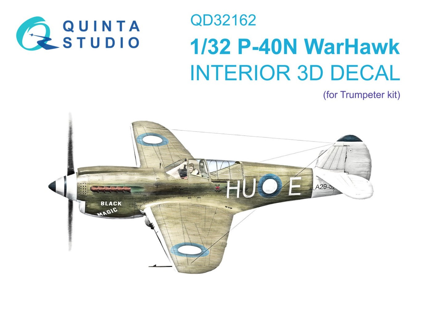 Quinta Studio QD32162 1:32 P-40N Warhawk 3D Interior Decal