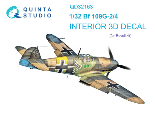 Quinta Studio QD32163 1:32 Bf-109G-2/4 3D Interior Decal