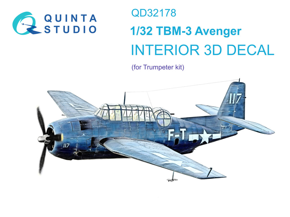 Quinta Studio QD32178 1:32 TBM-3 Avenger 3D Interior Decal