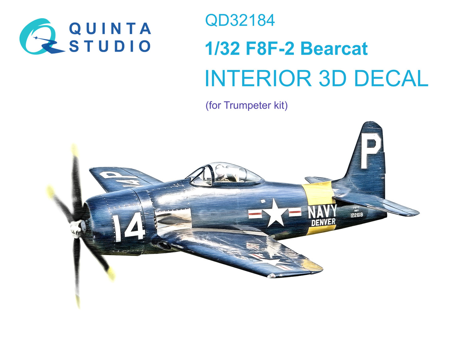 Quinta Studio QD32184 1:32 F8F-2 Bearcat 3D Interior Decal