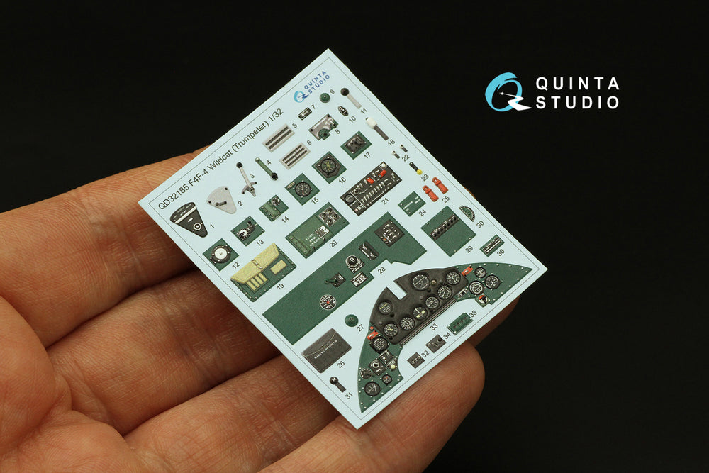 Quinta Studio QD32185 1:32 F4F-4 Wildcat 3D Interior Decal
