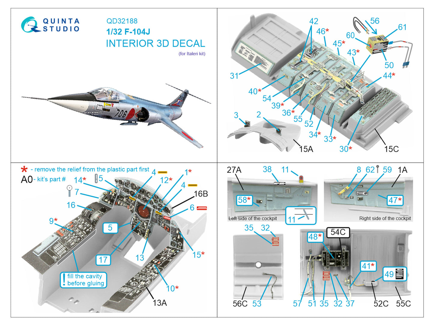 Quinta Studio QD32188 1:32 Lockheed F-104J Starfighter