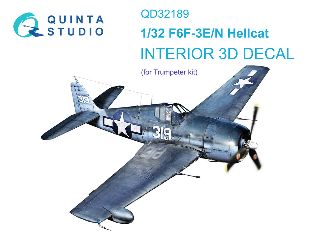 Quinta Studio QD32189 1:32 F6F-3E/N Hellcat 3D Interior Decal