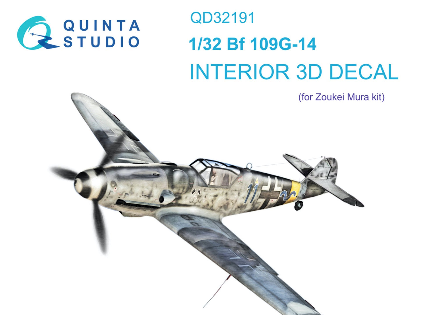 Quinta Studio QD32191 1:32 Bf-109G-14 3D Interior Decal