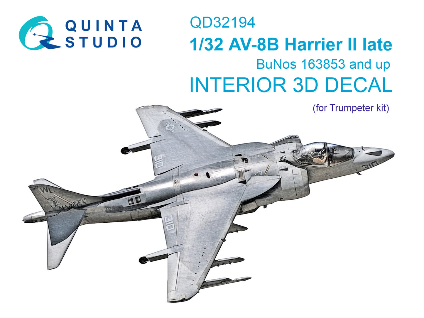 Quinta Studio QD32194 1:32 AV-8B Harrier II Late 3D Interior Decal