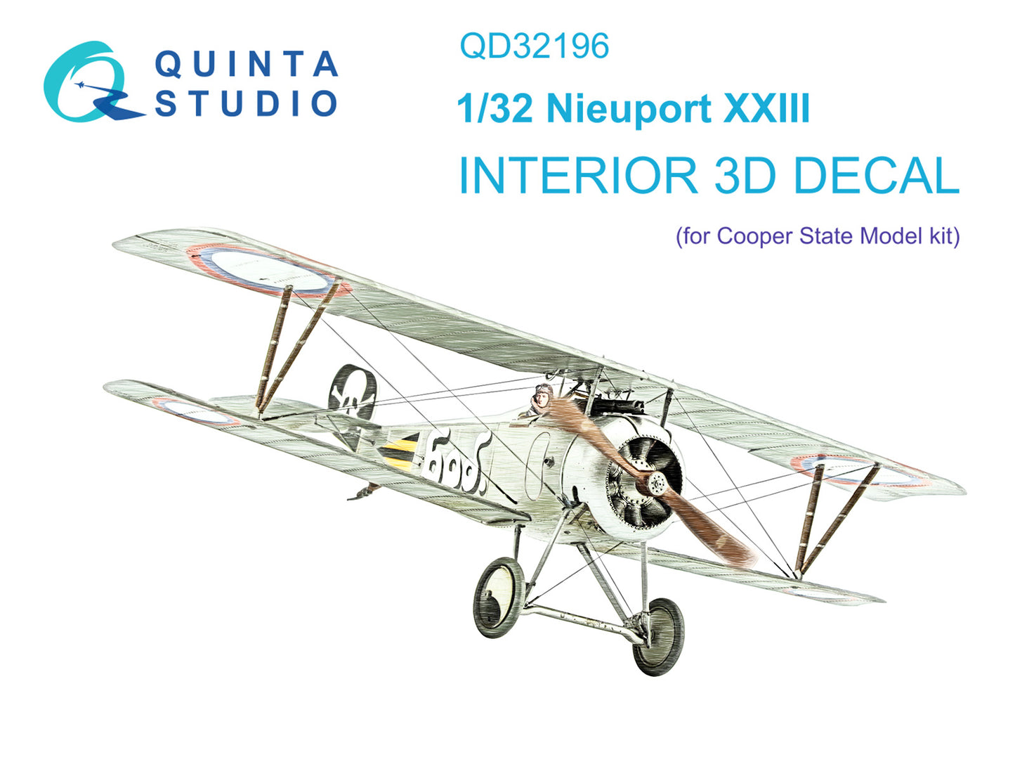 Quinta Studio QD32196 1:32 Nieuport XXIII 3D-Printed Interior Decals