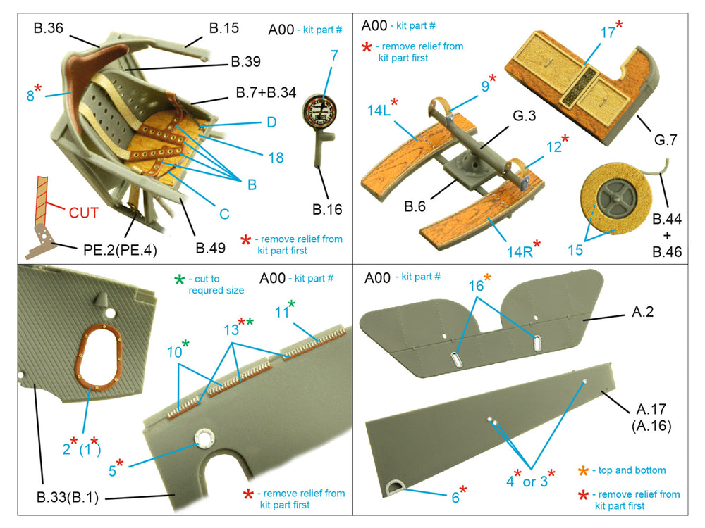 Quinta Studio QD32196 1:32 Nieuport XXIII 3D-Printed Interior Decals