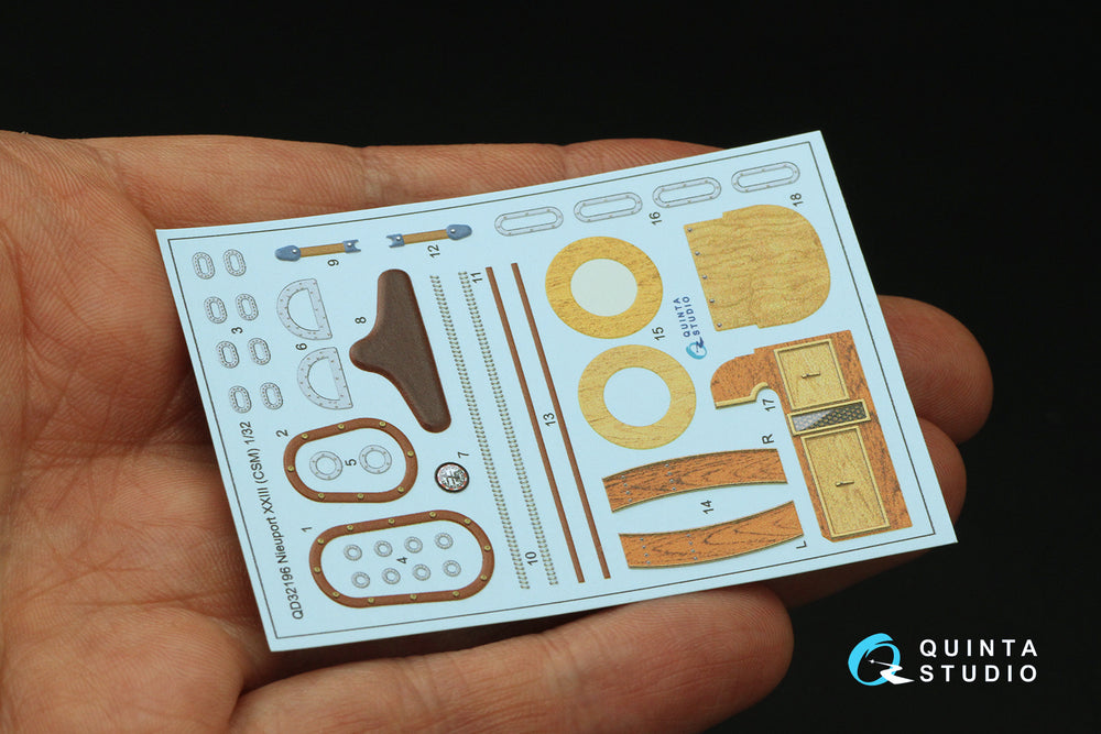 Quinta Studio QD32196 1:32 Nieuport XXIII 3D-Printed Interior Decals