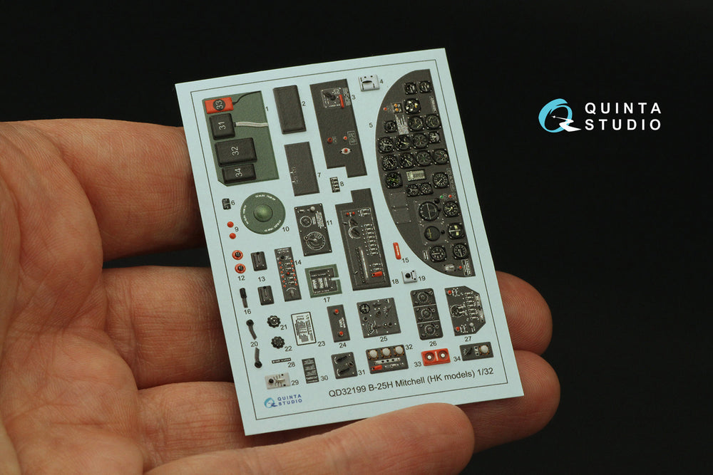 Quinta Studio QD32199 1:32 B-25H Mitchell 3D Interior Decal