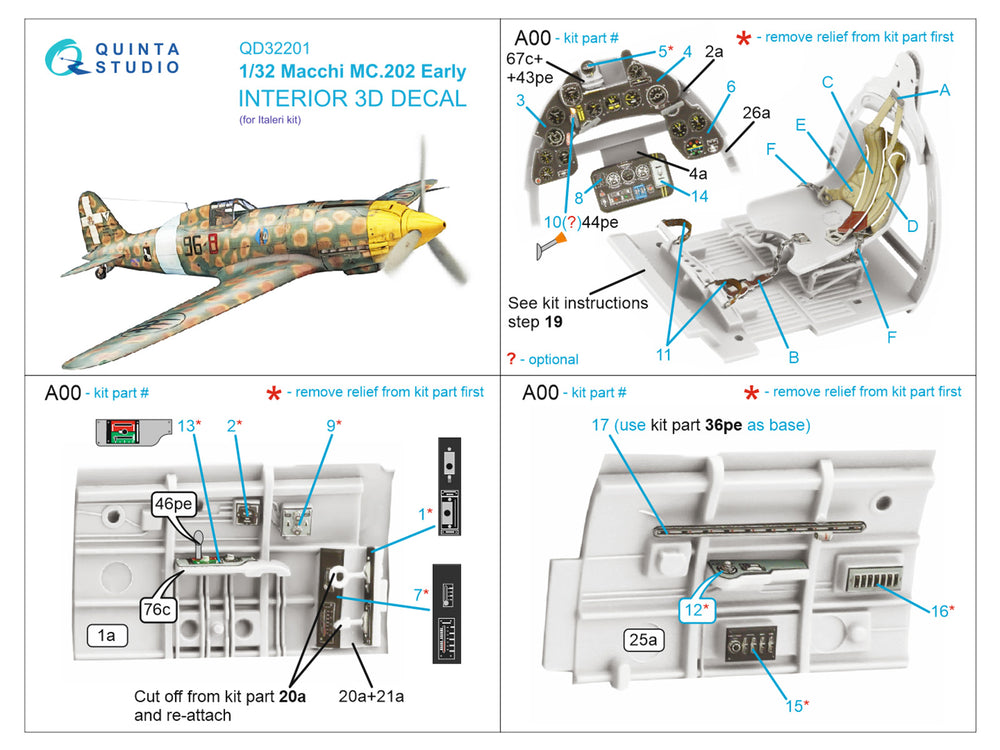 Quinta Studio QD32201 1:32 Macchi C.202 Folgore Early